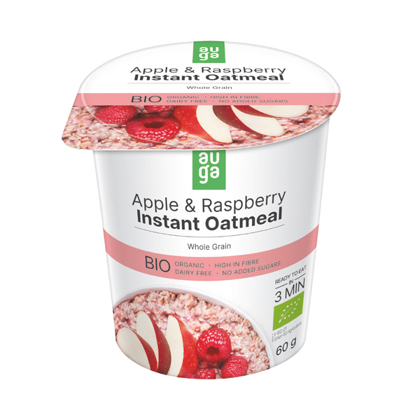 AUGA ORGANIC OATMEAL APPLES AND RASPBERRIES | Vending
